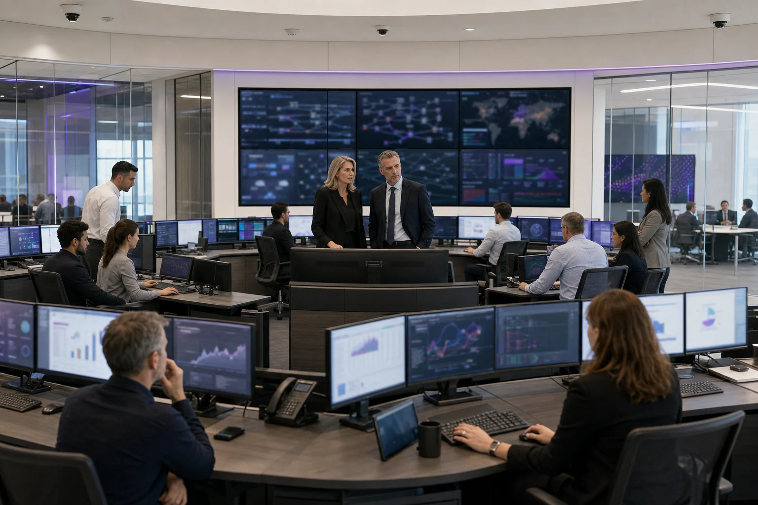 An enterprise operations team working across a large connected environment.